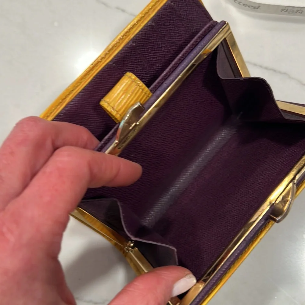 Louis Vuitton Viennois Epi Yellow Wallet